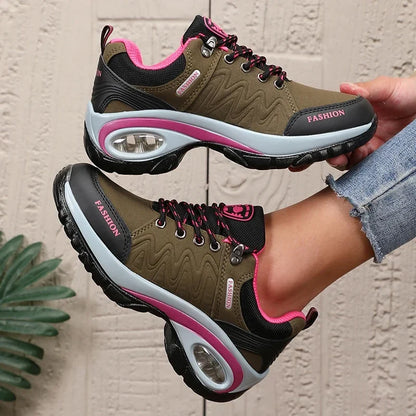 Fashionable Women's Black Genuine Leather Sports Shoes  Breathable and Comfortable Sports Shoes Suitable for Daily Use Exercise