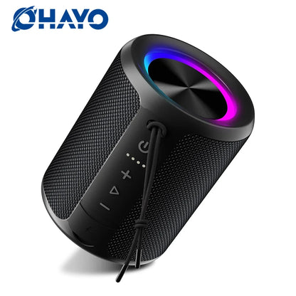 Bluetooth Speaker, 2026 Portable Wireless Speakers with Led Light, Bluetooth 5.4, 24H Playtime, Enhanced Bass, IPX7 Waterproof