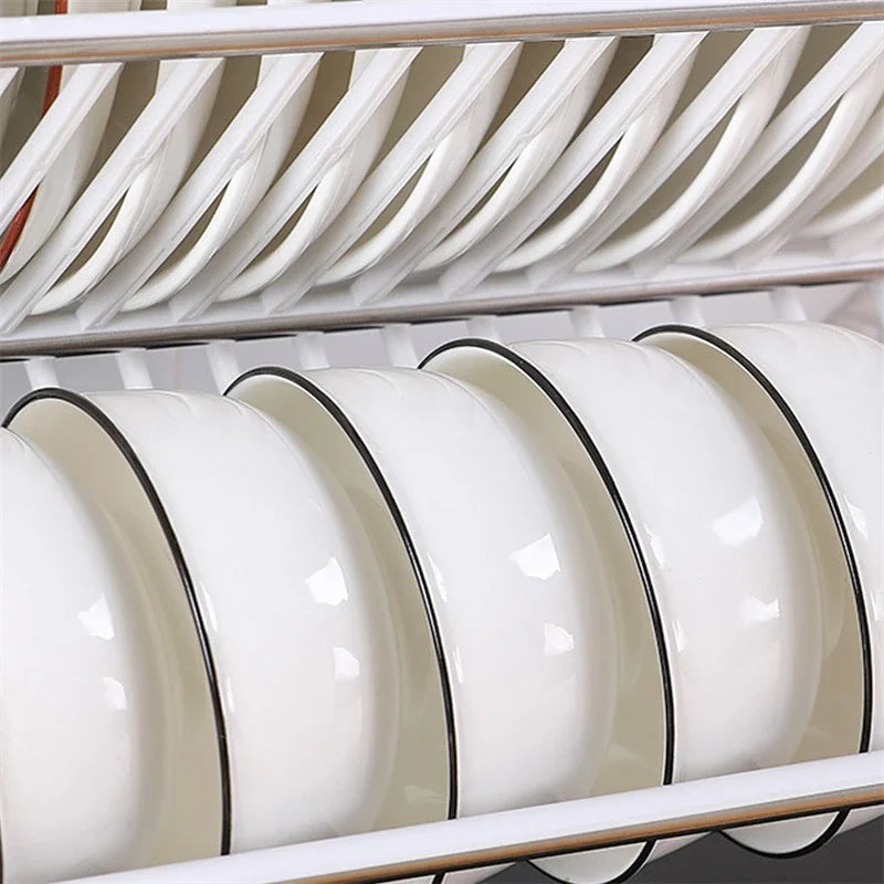 Kitchen Organizer Sink Drain Shelf Dish Drying Rack Bowl Plates Shelf Storage Drawer Desktop Adjustable Holder Home Accessories