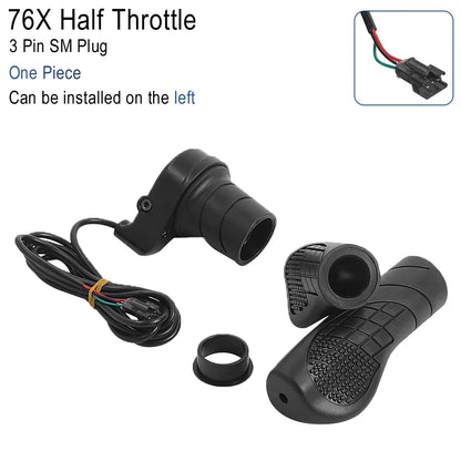 Ebike 76X Half Twist Throttle Electric Bike Speed Throttle 24V 36V 48V 60V 72V WP/SM E-Bike Part for Electric Scooter
