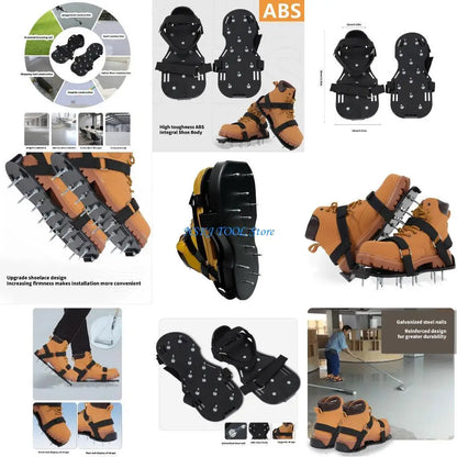 L8RC Professional Gardening Spikes Shoes Spiked Shoes For Effortless Lawn Oxygenation