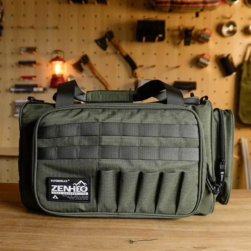 Outdoor Style Camping Picnic Bag, Field Tableware Storage, Tactical Wind Compartment, Sundries, Multi-functional Portable Should