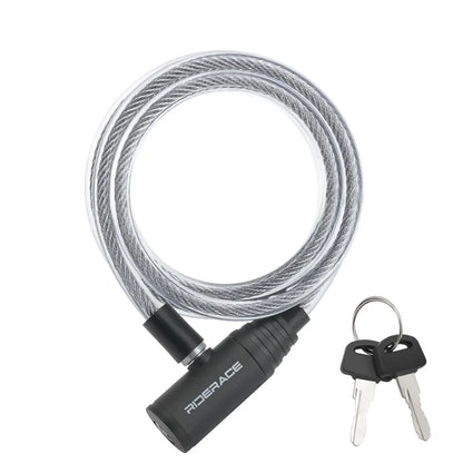 RIDERACE Bike Portable Anti-theft Ring Lock Scooter Electric E-Bike Road High Security Bike Lock Sliver Bicycle Cable Locks
