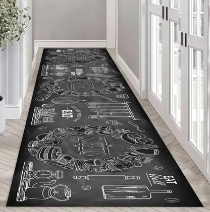 Coffee Time Kitchen Rug Brown Modern Runner Non Slip Kitchen Rug Kitchen Rug Kitchen Runner Rug Coffee Pattern Rug Brown Rugs