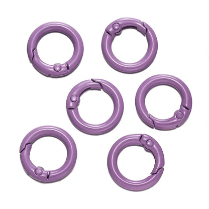 5Pcs Colorful  O Ring Spring Clasp Openable Round Carabiner Keychain Clips Hook Dog Chain DIY Jewelry Buckle Connector