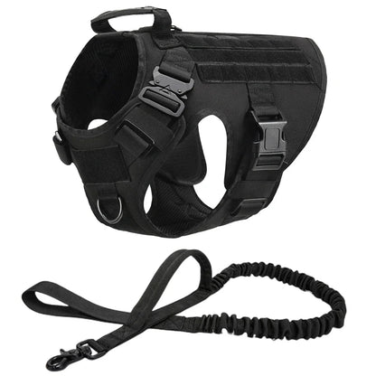 CANBOUN Tactical Military Vest Pet German Shepherd Golden Retriever Tactical Training Dog Harness And Leash Set For All Breeds D