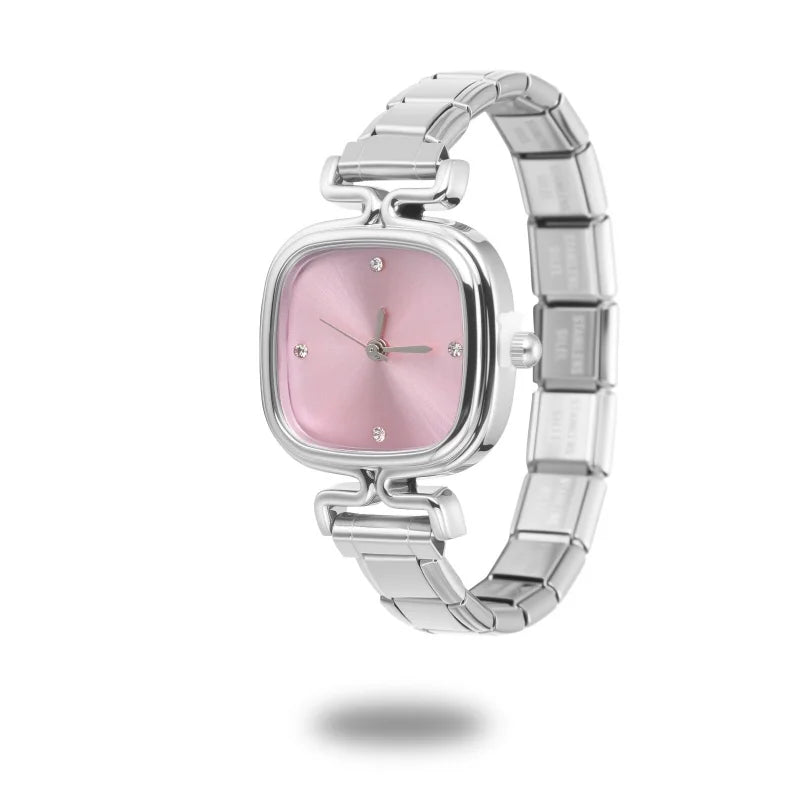 1PC High Quality Men Women's Stainless Steel Round Simple Watch Bracelet Bangle For Friend Wife Birthday Gift DIY Jewelry