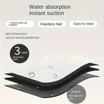 Semi-circular door rubbing mat arched diatomite printed entrance mat porch non-slip mat entrance water-absorbing mat