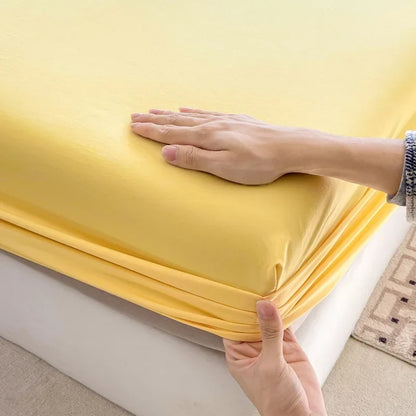 100% Cotton Fitted Bed Sheet with 360 Elastic Band Bedsheet Bedspread