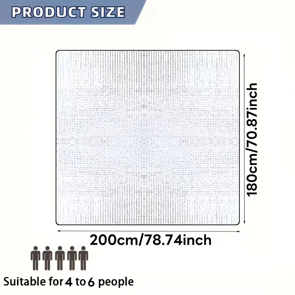 Camping Mat Waterproof Large Foldable Silver Blue Four Season Moisture Proof Easy Clean Picnic Beach Park Outdoor Hiking Travel
