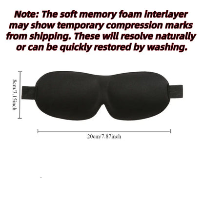 3D Sleep Mask Blindfold Sleeping Aid Soft Memory Foam Eye Mask for Sleeping Travel Light Slaapmasker Eye Cover Lightweight Style