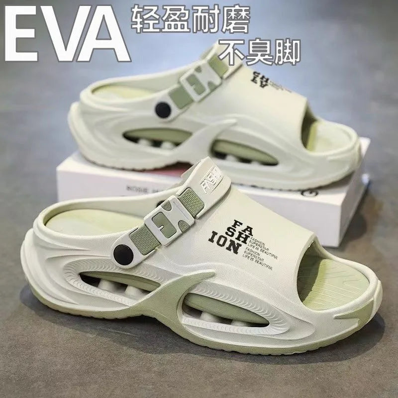 Men Sandals Slip On 2 in 1 Summer Outdoor Thick Sole Non Slip Waterproof Driving Shoes