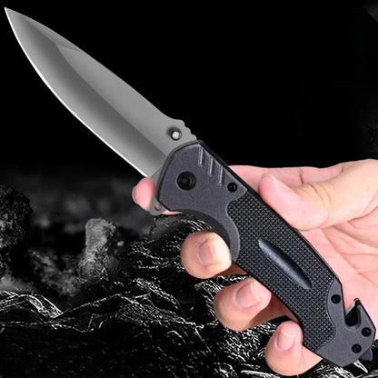 Foldable Knife Stainless Steel Outdoor Function Knife Portable Fruit Knife Multipurpose Camping Folding Damascene Pattern Knife