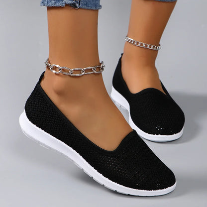 Spring new women's sports shoes, fashionable, breathable, lightweight, non-slip, wear-resistant, casual sports shoes, flat shoes