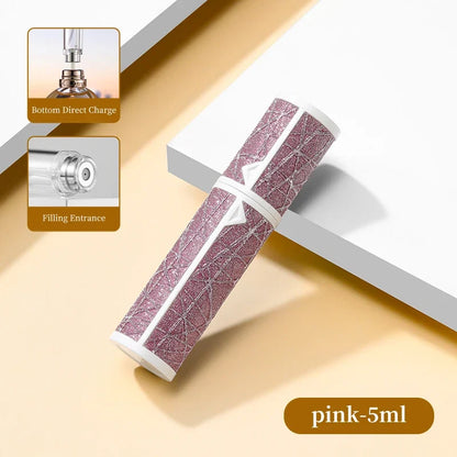 5ML Portable Compact Leather Perfume Bottle Multipurpose Sprayer Refillable Empty Perfume Atomizer for Travel Spray Bottle 1PC