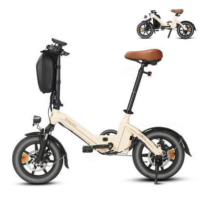 Bodywel T16Pro 250W 36V 10.4Ah Electric Folding Bike 14 Shock Absorber Double Disc Brakes LCD Urban Commute