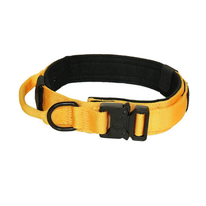 Pet Products Outdoor Tactical Dog Collar Metal Buckle Breathability Nylon Collar Medium and Large Dog Training Neck Collar Dog