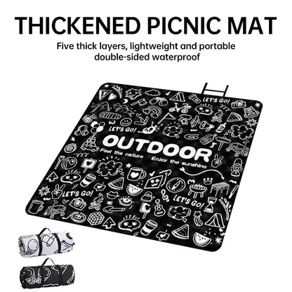 Camping Portables Picnic Mat Lawn Mat Thickened Moisture-Proof Outdoor Camping Mat Aluminum Film Base Machine Washable