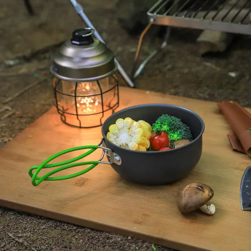 Ultralight Camping Pot Set: Camping Cookware Mess Kit (Outdoor Cooking Tableware) – For Hiking, Trekking, Picnic, Fishing, Mount