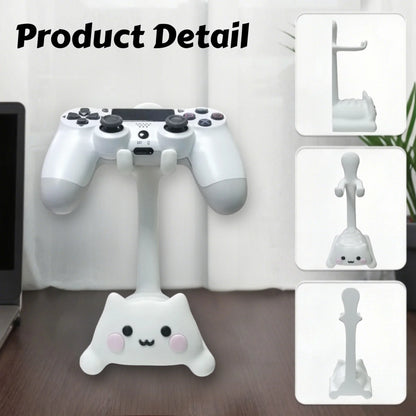A cute cat-shaped game stand, compatible with PS5/PS4/Xbox/Switch, made of plastic and not easy to break