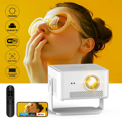 Magcubic HY450MAX Portable Projector 1080P Wifi6 8K Native Android 14 1100 ANSI  Movie Auto Focus Projector Home Projector Outdoor