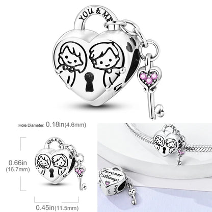 2026 Hot Sale Charms Bead 925 Sterling Silver Pink Butterfly Luminous Firefly Dangle Fit Bangle Bracelet Necklace DIY Jewelry