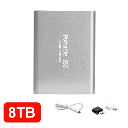 4TB Mini External Solid State Drive Portable SSD 8TB Hard Drive Small Size Quick Read Write Travel Backup Storage