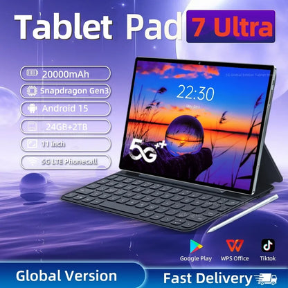 2025 Global Original MI Tablet Pad 7 Ultra 11 inch Android 15 24GB+2TB 20000mAh 5G Dual SIM Card WiFi GPS HD 4K Mi AndroidTablet
