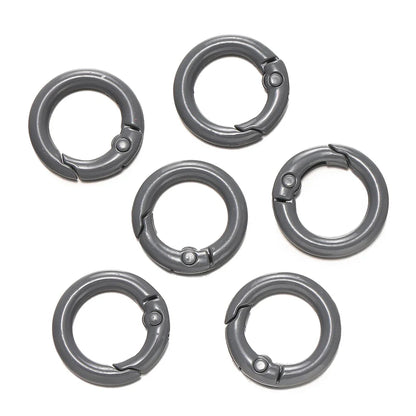5Pcs Colorful  O Ring Spring Clasp Openable Round Carabiner Keychain Clips Hook Dog Chain DIY Jewelry Buckle Connector
