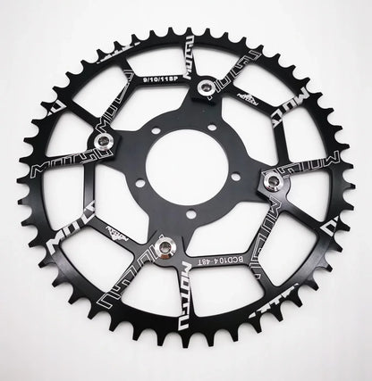 ALLTOO Bike Part Bicycle Crankset Bafang 104BCD Motor Aluminum Alloy Chainring Mid Drive Adapter For Electric E-bike 32T-52T