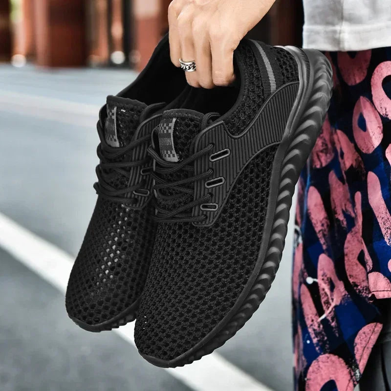 Men's and Women's Fashionable Sports Shoes, Breathable and Lightweight Casual Tennis Shoes, Hollow Mesh Men's Running Shoes