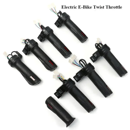 Electric E-Bike Twist Throttle 12V 24V 36V 48V Speed Handlebar Throttle Universal Electric Scooter Twist Cycling Throttle Grip