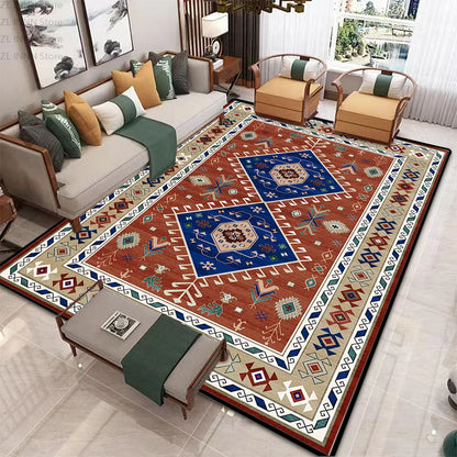 Persian Ethnic Carpet for Living Room Luxury Decoration Home Large Area Non-slip Rug 200x300 Non-slip Washable Bedroom Mat Soft
