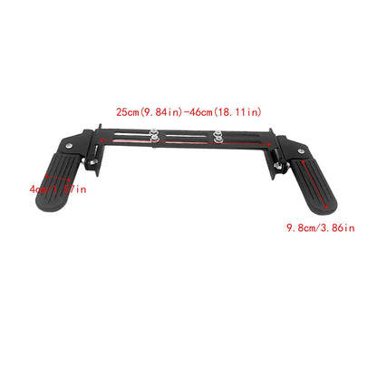 Electric Bike Front Footrest Foldable Retractable Pedal Anti Slip Foot Pegs Universal Adjustable Easy Installation Sturdy