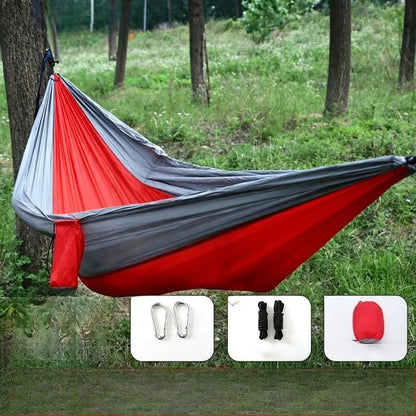 Camping Hammock Lightweight, Portable Hammocks Parachute Hammock with Two Tree Straps, Single or Double Travel Camping Hammocks
