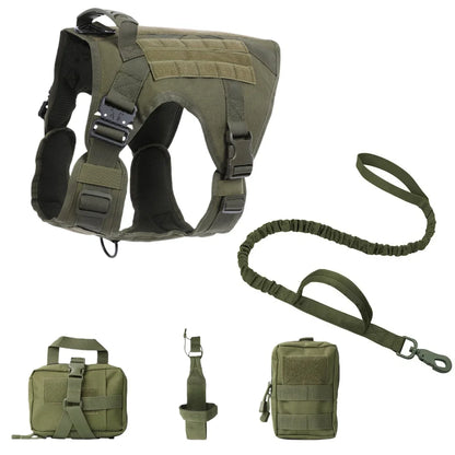Tactical Military Vest Pet German Shepherd Golden Retriever Tactical Training Dog Harness and Leash Set For All Breeds Dogs