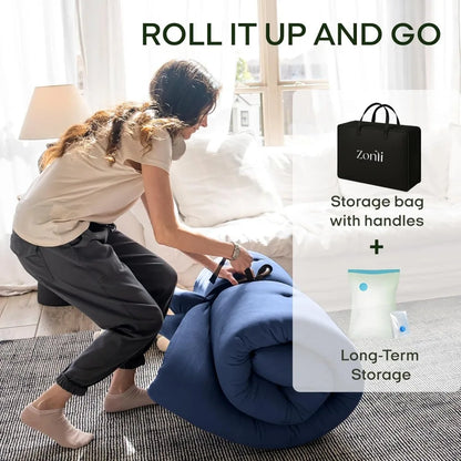 Thicken Cotton Foldable Floor Futon Mattress Twin Size Tatami Sleeping Pad Roll Up Portable Dorm Bed
