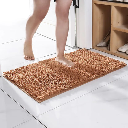 1pc 50*80 Cm Non-Slip Bath Mat Shaggy Durable Bath Rug for Bathroom
