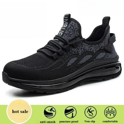 Women Shoes Breathable Indestructible Safety Shoe Anti Smash Anti Puncture Steel Toe Construction Work Boots Spring Women Sneake