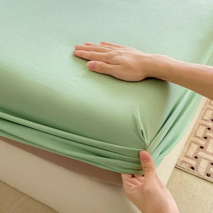 100% Cotton Fitted Bed Sheet with 360 Elastic Band Bedsheet Bedspread