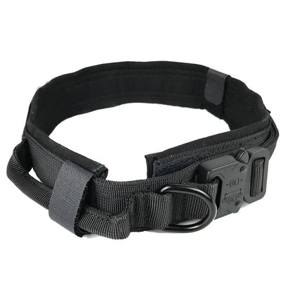 actical Dog Collar  Adjustable Military Training Nylon Dog Collar with  Heavy Metal Buckle for Medium and Large Dogs