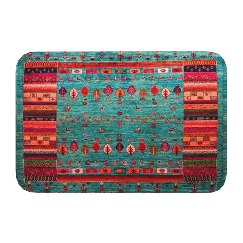 Moroccan Berber Rug Boho Style Front Door Mat Anti-Slip Antique Bohemian Geometric Doormat Floor Bathroom Entrance Rug Carpet