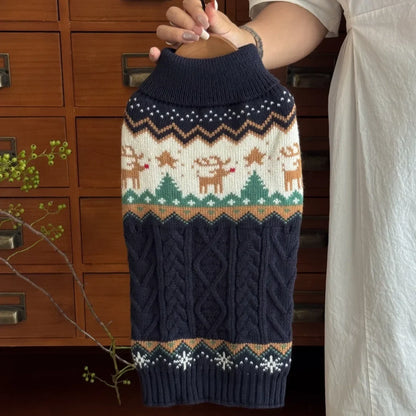 New Christmas Sweater for Small Medium Dog Warm Sweater Clothes for Dog Cat Party Wear