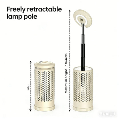 Portable Camping Lantern,Warm/Cool White,Type-C Charge,Battery Display,Retractable, 180° Rotatable,Hook,Camping/Fishing/Outdoor