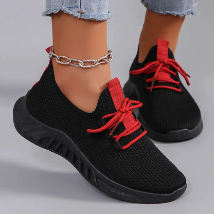 Spring new women's sports shoes, fashionable, breathable, lightweight, non-slip, wear-resistant, casual sports shoes, flat shoes