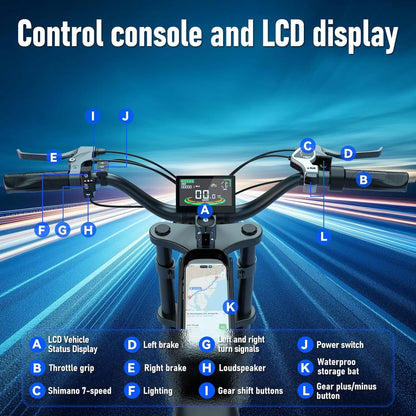 Electric Bike for Adults,48V 20AH - Peak Power 1500/3000W Brushless Motor Electric Bicycle - Max Speed 31-35MPH -, Customized
