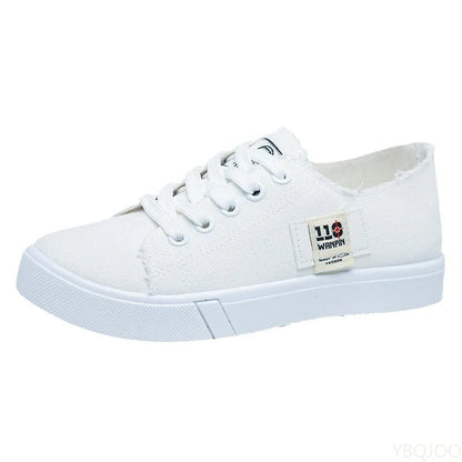 Ladies Versatile Canvas Shoes New Casual Comfort Shoes Student White Sports Flat Fashion Light Women's Sneakers Zapatos Mujer
