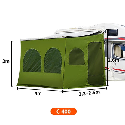 Caravan Awning Tent RV Screen Room Family Room Camper Privacy Room Sunshade Campervan Tent Outdoor Camping Shelter