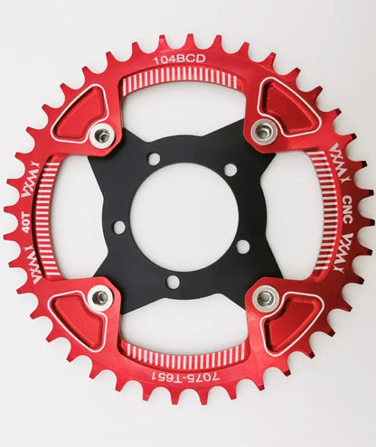 ALLTOO Bike Part Bicycle Crankset Bafang 104BCD Motor Aluminum Alloy Chainring Mid Drive Adapter For Electric E-bike 32T-52T