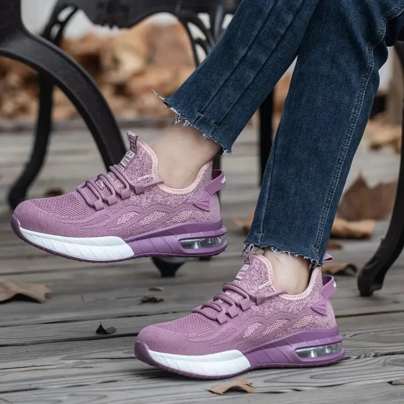 Women Shoes Breathable Indestructible Safety Shoe Anti Smash Anti Puncture Steel Toe Construction Work Boots Spring Women Sneake